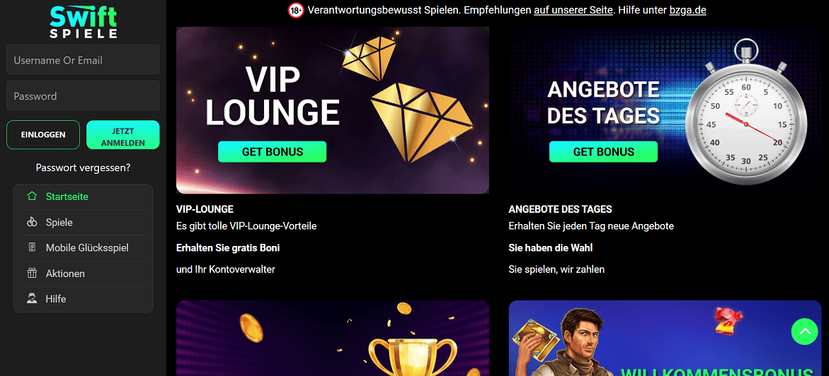 swift spiele casino angebote